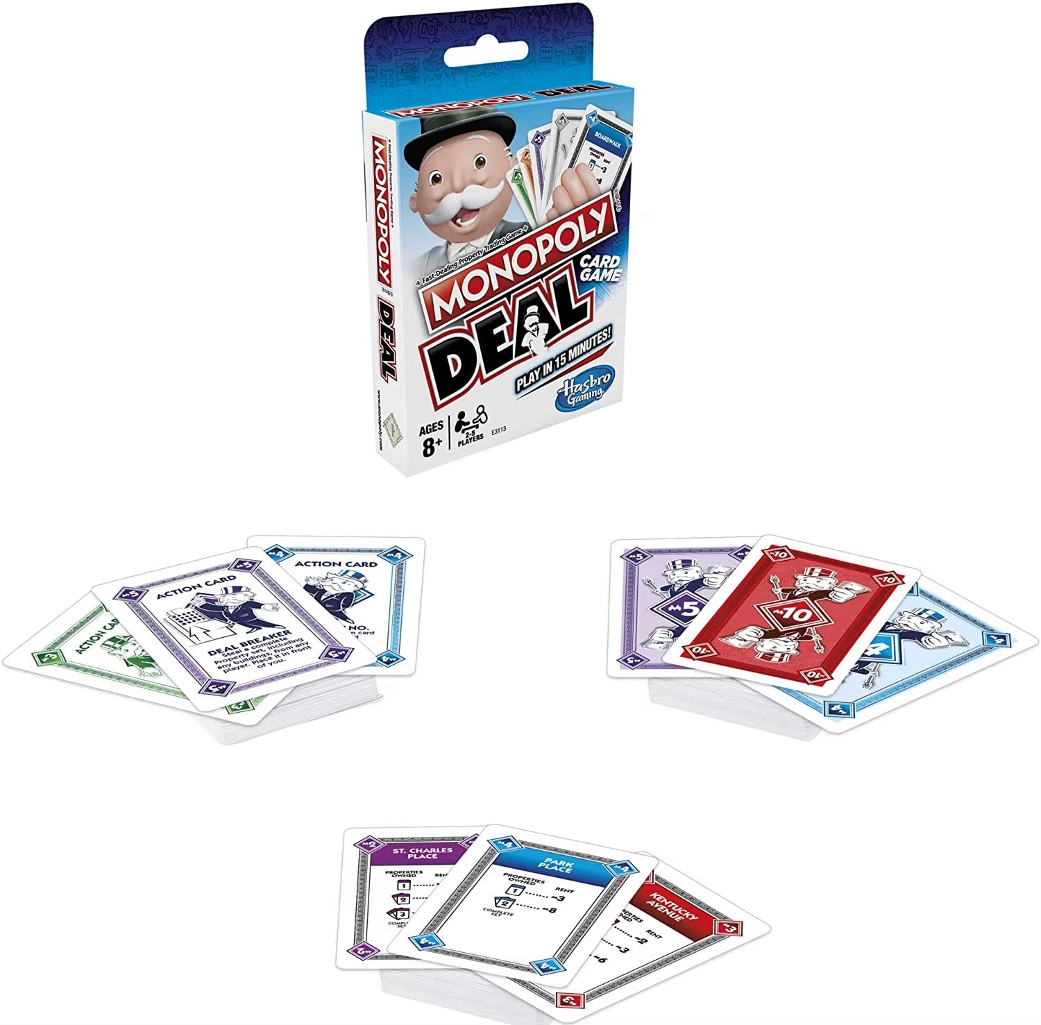 Original Monopoly Deal Games Playing - Cards Table Board Logic Learn Birthday Kids Game Toys for Family Adult Fast Dealing - FLUFFI