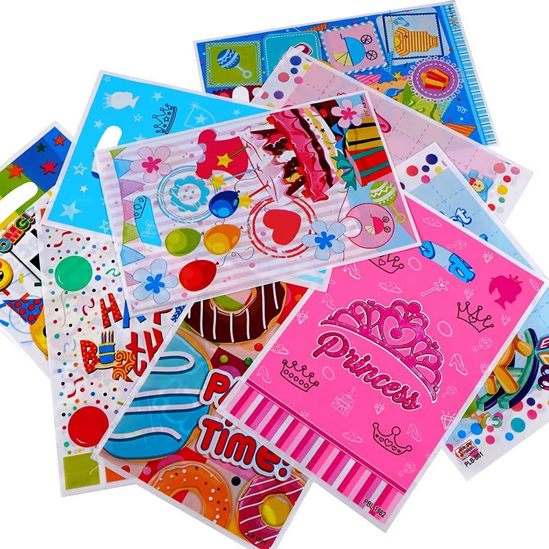 Plastic Gift Bag for Children'S Candy, Banquet Popp Pearlescent Packaging, Strong and Durable, Birthday Party, 10 - 50 Pcs/Lot - FLUFFI