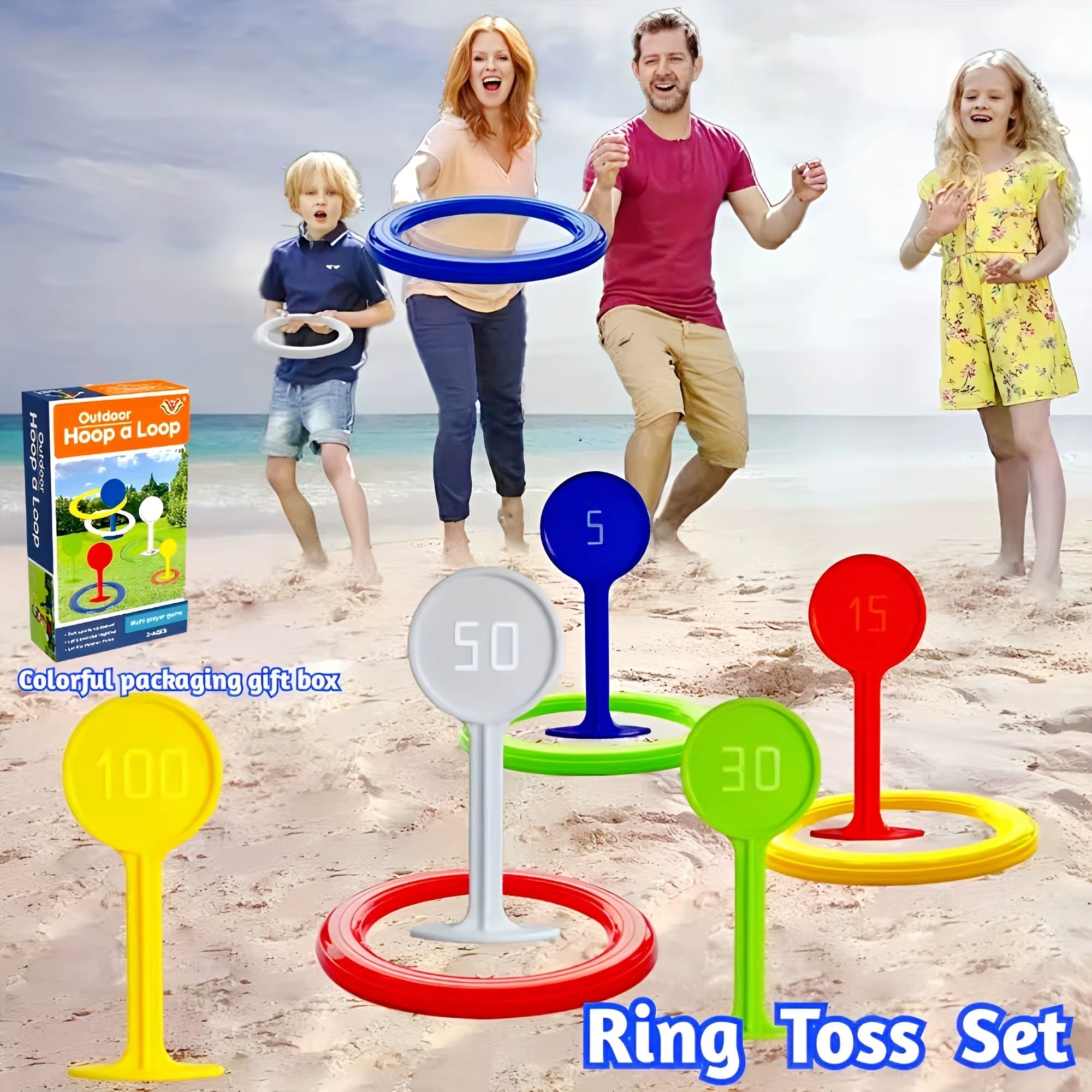 Plastic Ring Toss Game - Outdoor Activities - FLUFFI