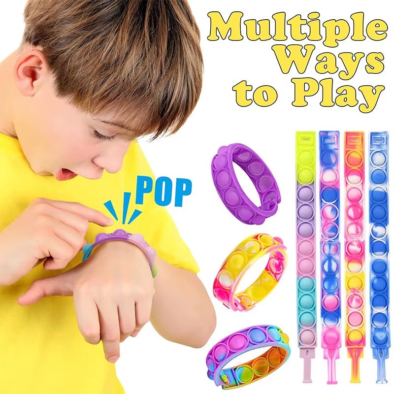 Pop Bubble Bracelets - Fidget Sensory Toy | Birthday Party Favors - FLUFFI