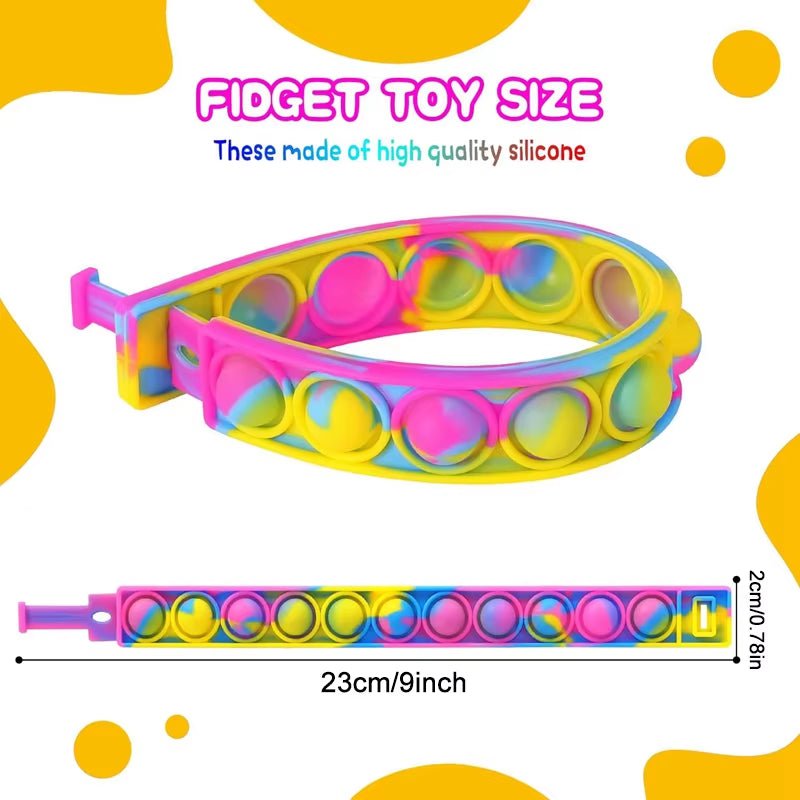 Pop Bubble Bracelets - Fidget Sensory Toy | Birthday Party Favors - FLUFFI