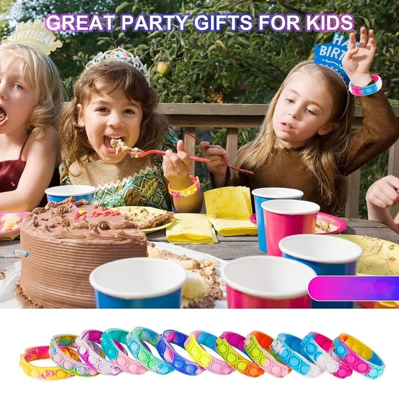 Pop Bubble Bracelets - Fidget Sensory Toy | Birthday Party Favors - FLUFFI