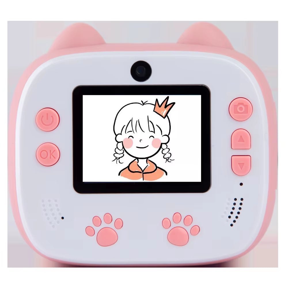 Printing Camera with Front and Rear Dual Camera IPS High - Definition Screen for Instant Shooting and Printing of Child - FLUFFI