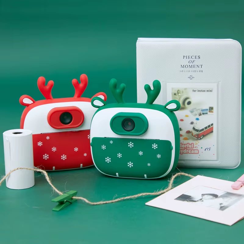 Printing Camera with Front and Rear Dual Camera IPS High - Definition Screen for Instant Shooting and Printing of Child - FLUFFI