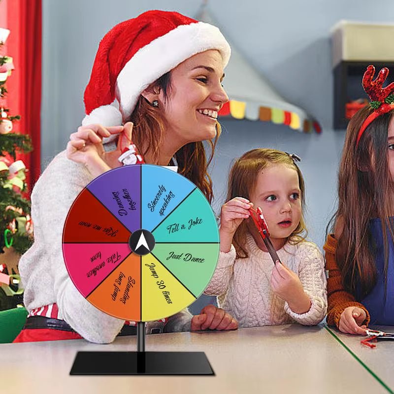 Prize Wheel - Dry Erase Spin Wheel - Color Roulette Wheel - FLUFFI