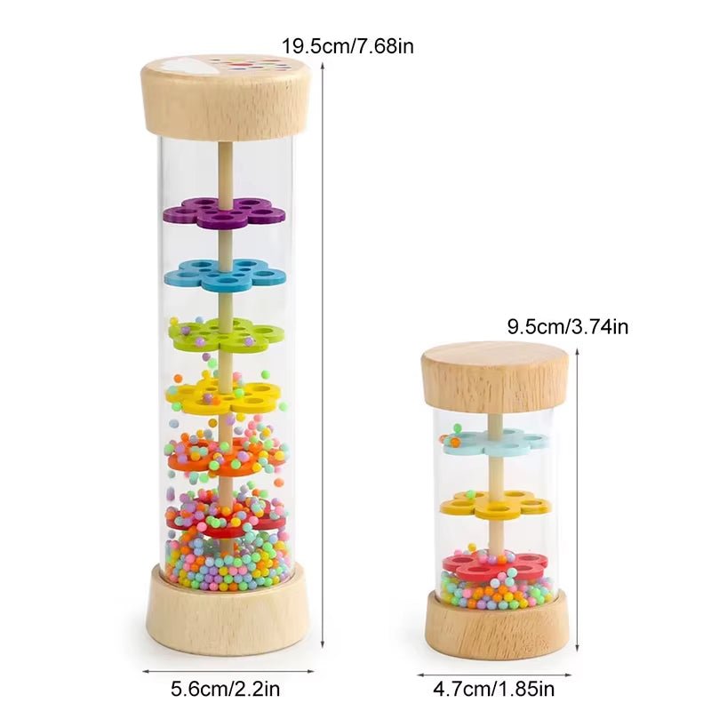 Rain Stick - Montessori Baby - Hourglass - Rattle Toy - FLUFFI
