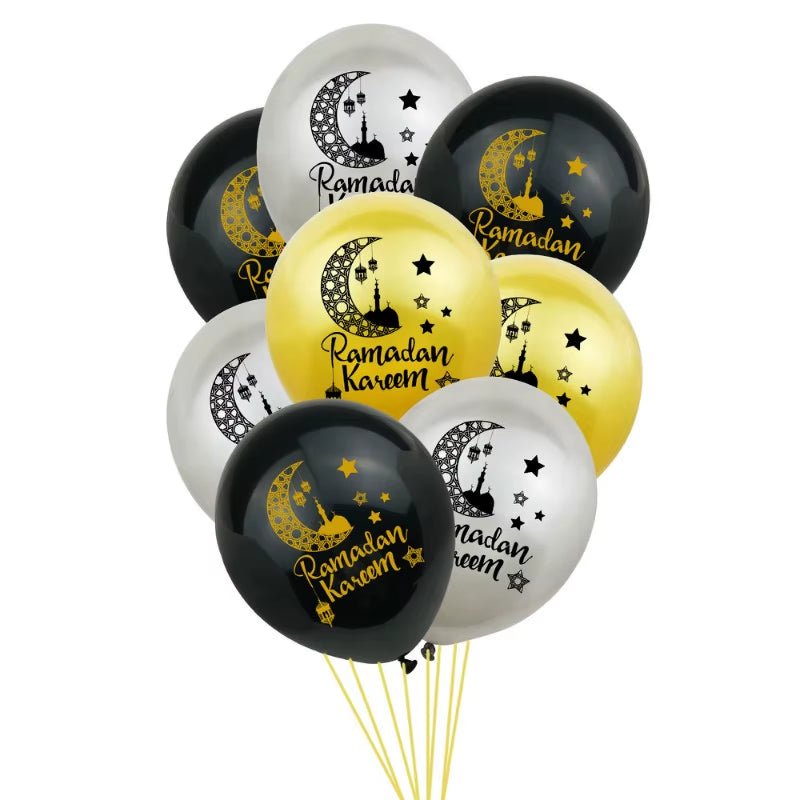 Ramadan Kareem Latex Balloon Decoration Ramadan Mubarak Muslim Islamic Festival Party - FLUFFI