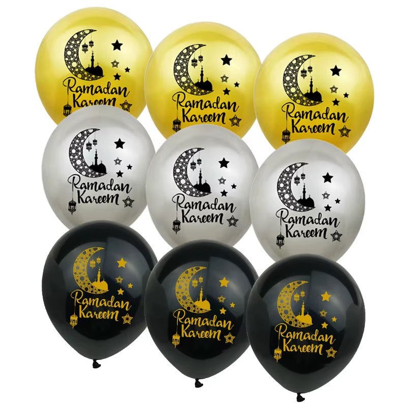 Ramadan Kareem Latex Balloon Decoration Ramadan Mubarak Muslim Islamic Festival Party - FLUFFI