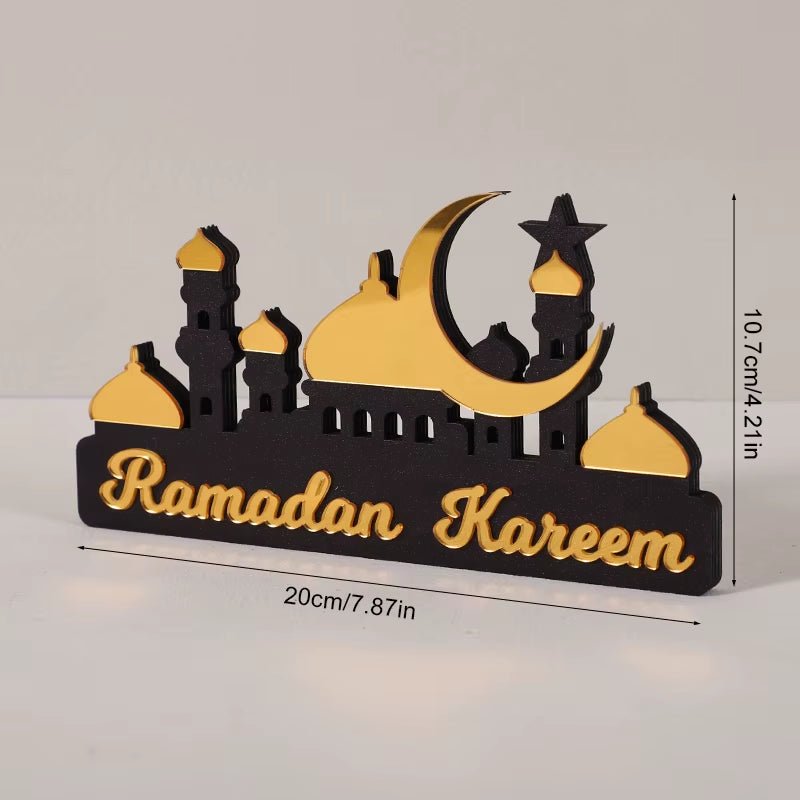Ramadan Table Ornament | Eid Mubarak - Moon x Star x Castle - FLUFFI