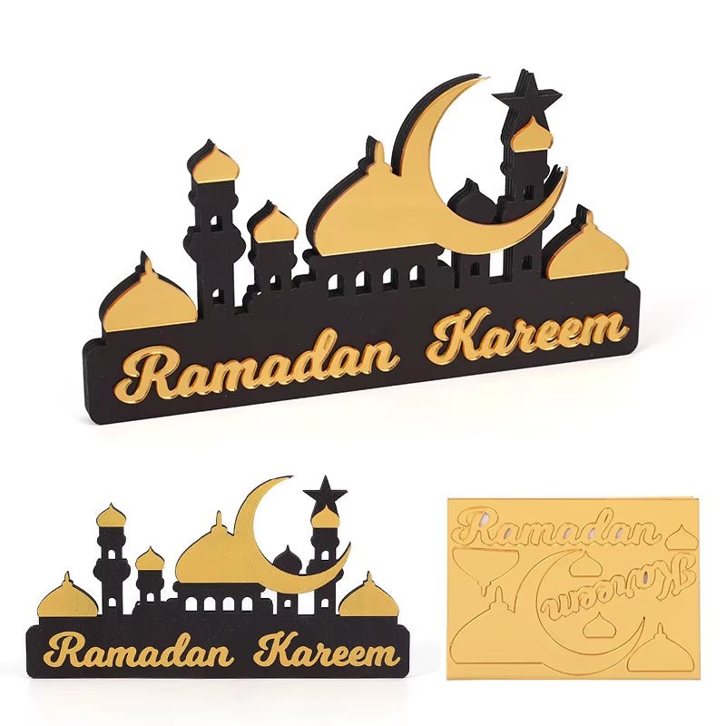 Ramadan Table Ornament | Eid Mubarak - Moon x Star x Castle - FLUFFI