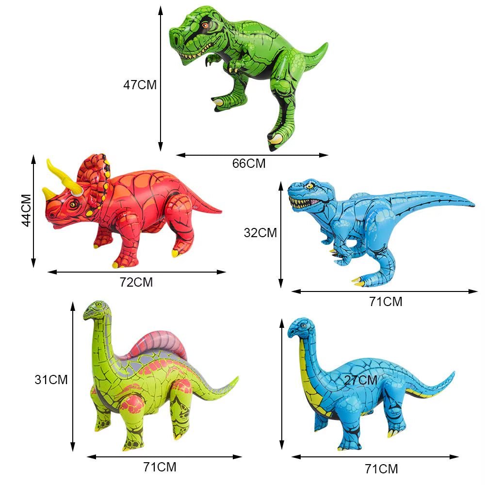 Realistic Dinosaur Set | Inflatable Toy | Birthday Party Decoration - FLUFFI