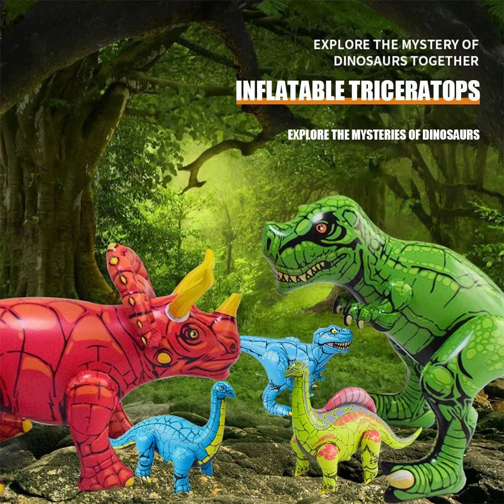 Realistic Dinosaur Set | Inflatable Toy | Birthday Party Decoration - FLUFFI