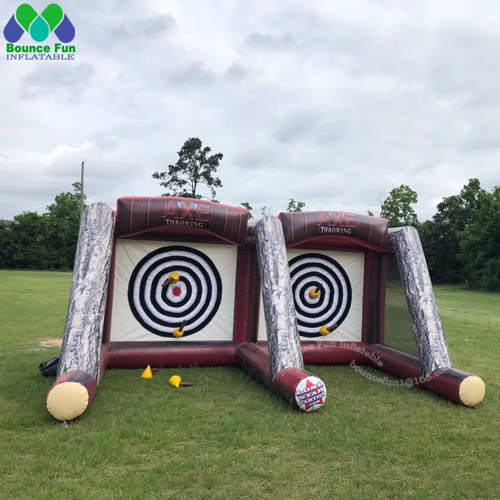 Rushed Interactive Competition Inflatable Axe Throwing Games Carnival Sports Athletic Target Shoot Throw Toss Dart Sticky Cage - FLUFFI