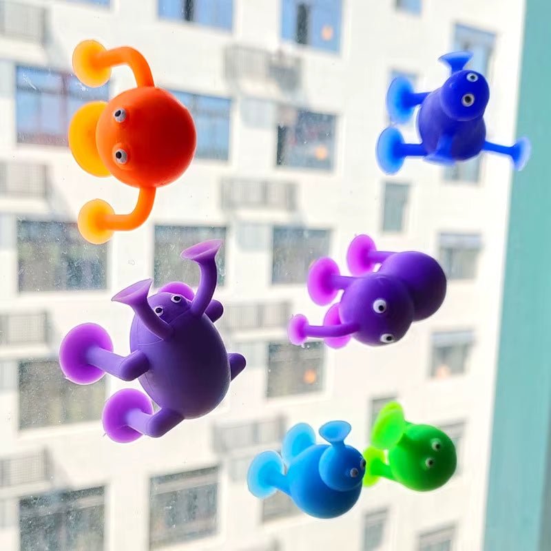 Set Mini Animal Shaped Suction Cup Toys,Multicoloured Building Blocks Pop Sucker - FLUFFI