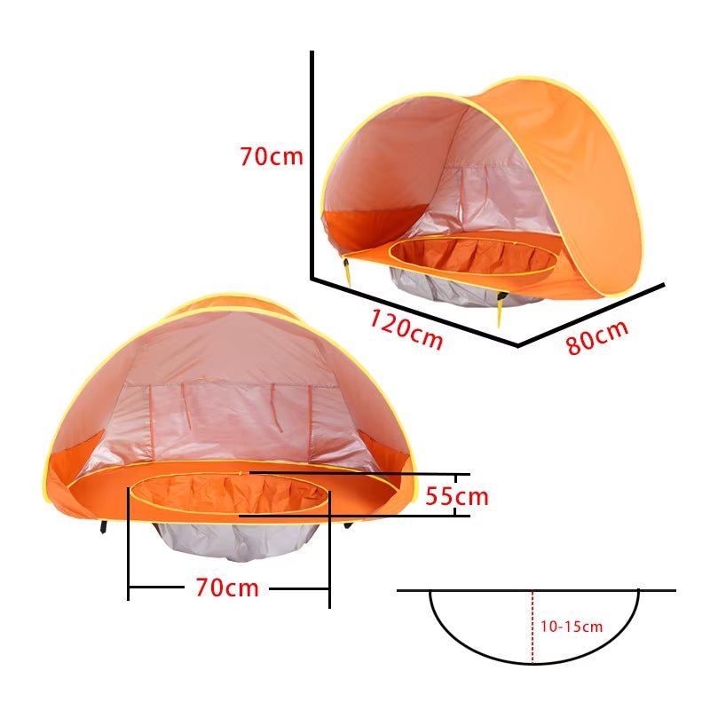 Shade Tent Pool - Baby Beach Portable - UV Protection - FLUFFI