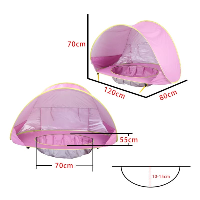 Shade Tent Pool - Baby Beach Portable - UV Protection - FLUFFI
