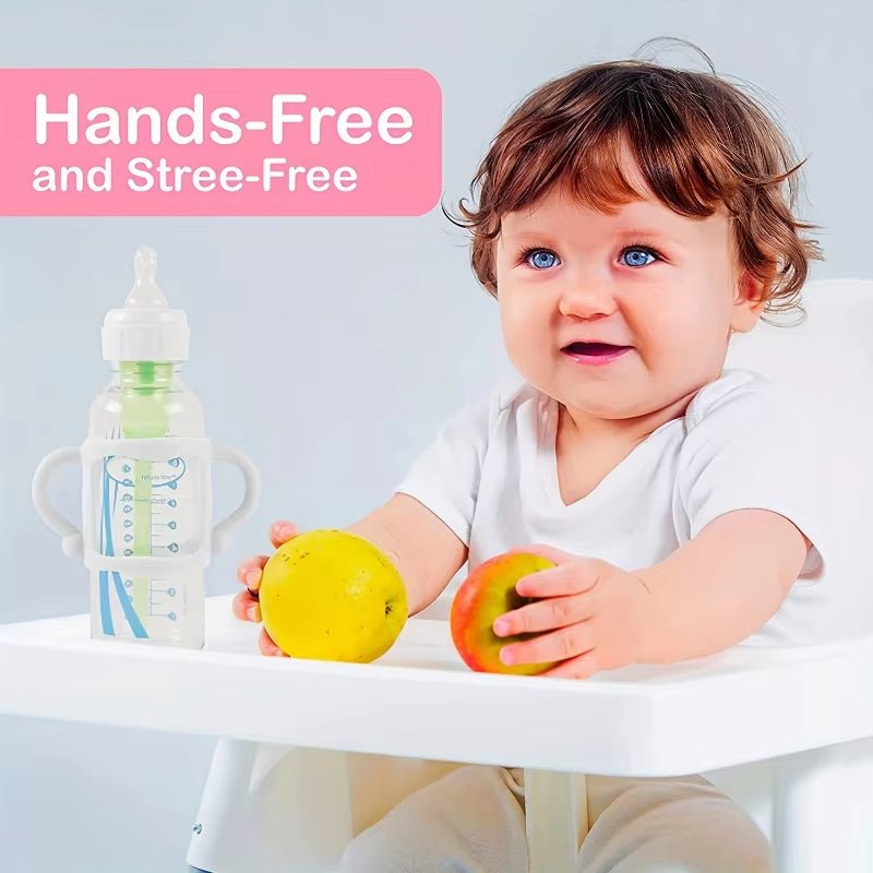 Silicone Bottle Handle for Narrow Baby Bottles, Easy Grip Handle, Can Accommodate Most Bottles - Bpa - Free Soft Silicone - FLUFFI