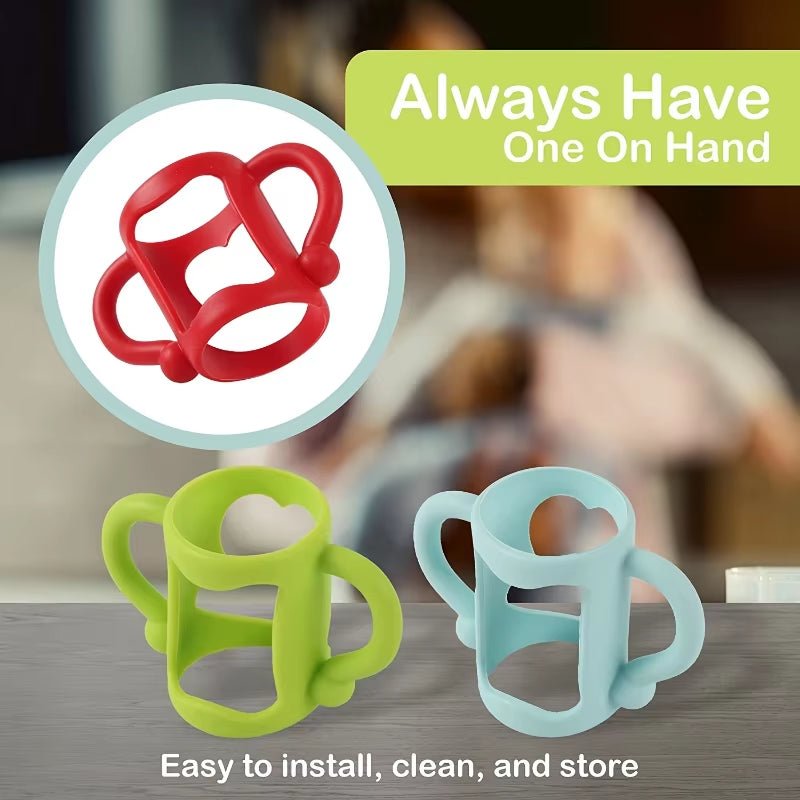 Silicone Bottle Handle for Narrow Baby Bottles, Easy Grip Handle, Can Accommodate Most Bottles - Bpa - Free Soft Silicone - FLUFFI
