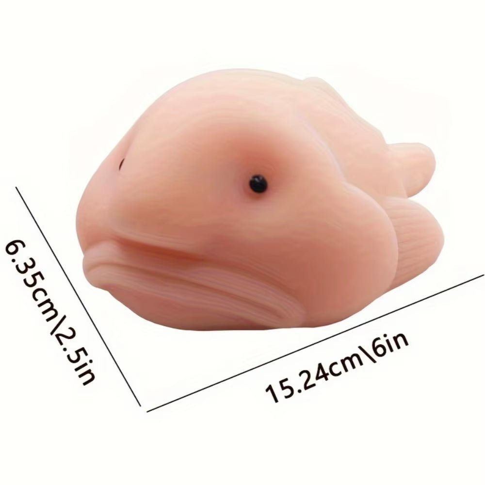 Silicone Scorpionfish Squeeze Toy Ugly & Weird Fish Squeeze Toy Super Stretchy Anxiety Relief Toy for Teens Adults ADHD & Autism - FLUFFI