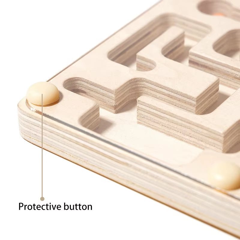 Small Wooden Balance Bead Maze, Balancing Board Game, Focus Training - FLUFFI