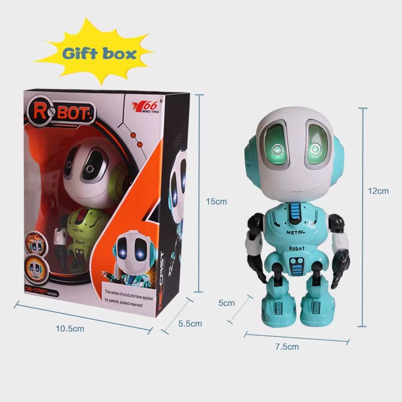 Smart Talking Robot Toys Head Touch - Sensitive Sound & Light Alloy Robot DIY Electronic Action Figure Toys for Children Gift - FLUFFI