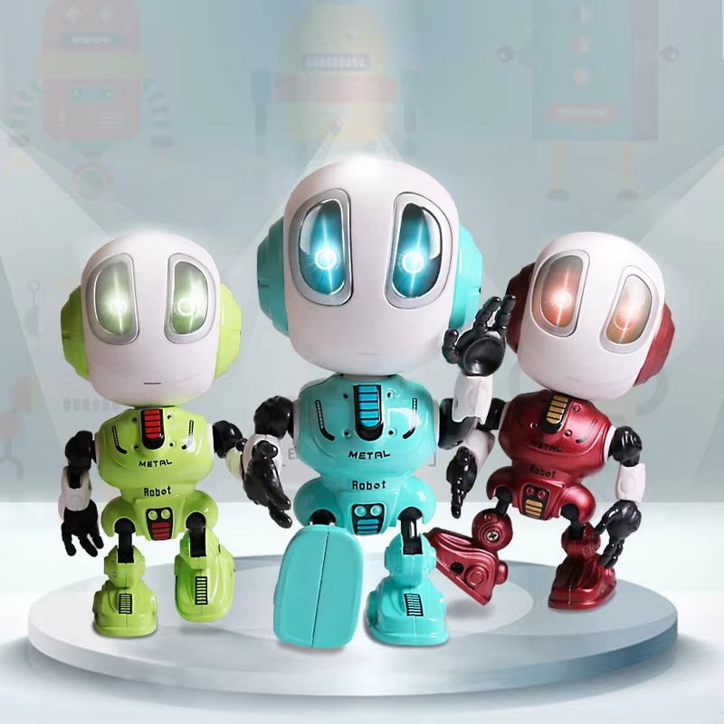 Smart Talking Robot Toys Head Touch - Sensitive Sound & Light Alloy Robot DIY Electronic Action Figure Toys for Children Gift - FLUFFI