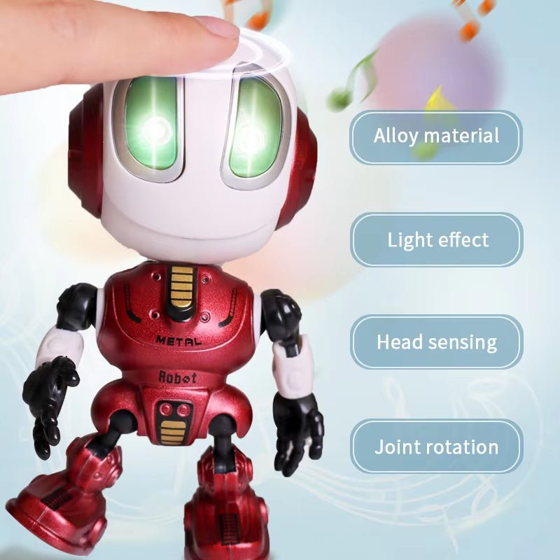 Smart Talking Robot Toys Head Touch - Sensitive Sound & Light Alloy Robot DIY Electronic Action Figure Toys for Children Gift - FLUFFI