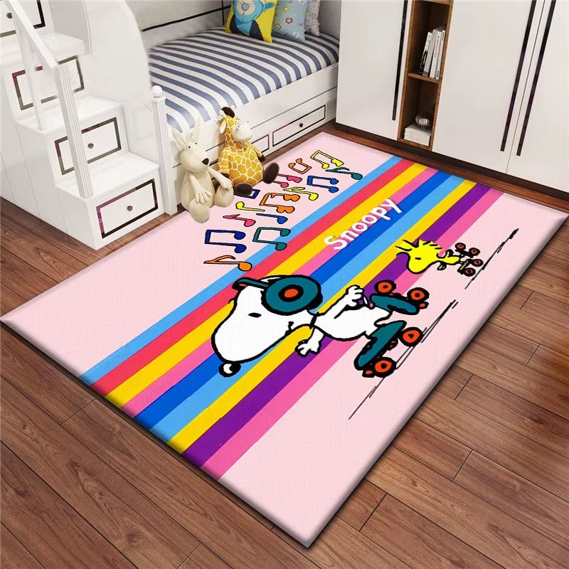 Snoopy Cartoon Cute Pattern Carpet for Children,Rugs for Bedroom,Living Room Floor Mat,Kitchen Mat,Mat,Bedroom Decor,Carpet,Home - FLUFFI