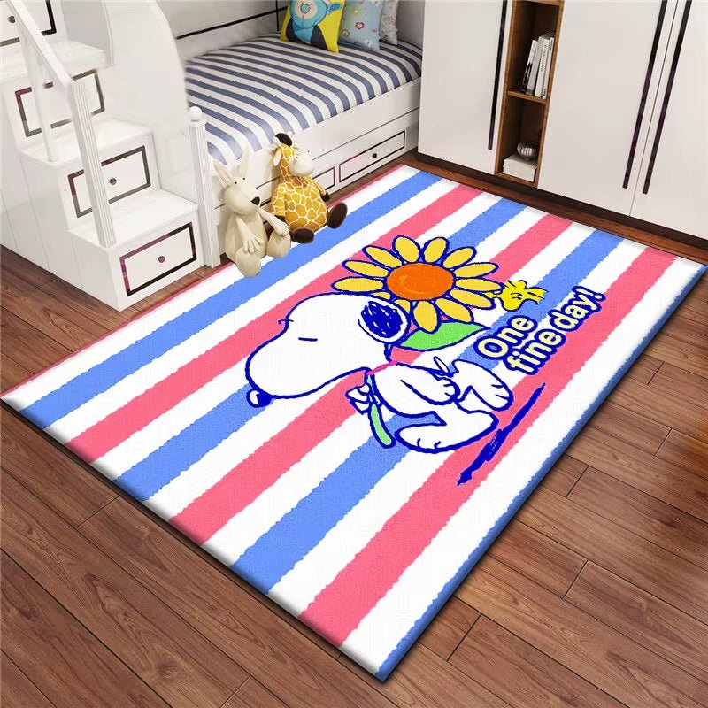 Snoopy Cartoon Cute Pattern Carpet for Children,Rugs for Bedroom,Living Room Floor Mat,Kitchen Mat,Mat,Bedroom Decor,Carpet,Home - FLUFFI