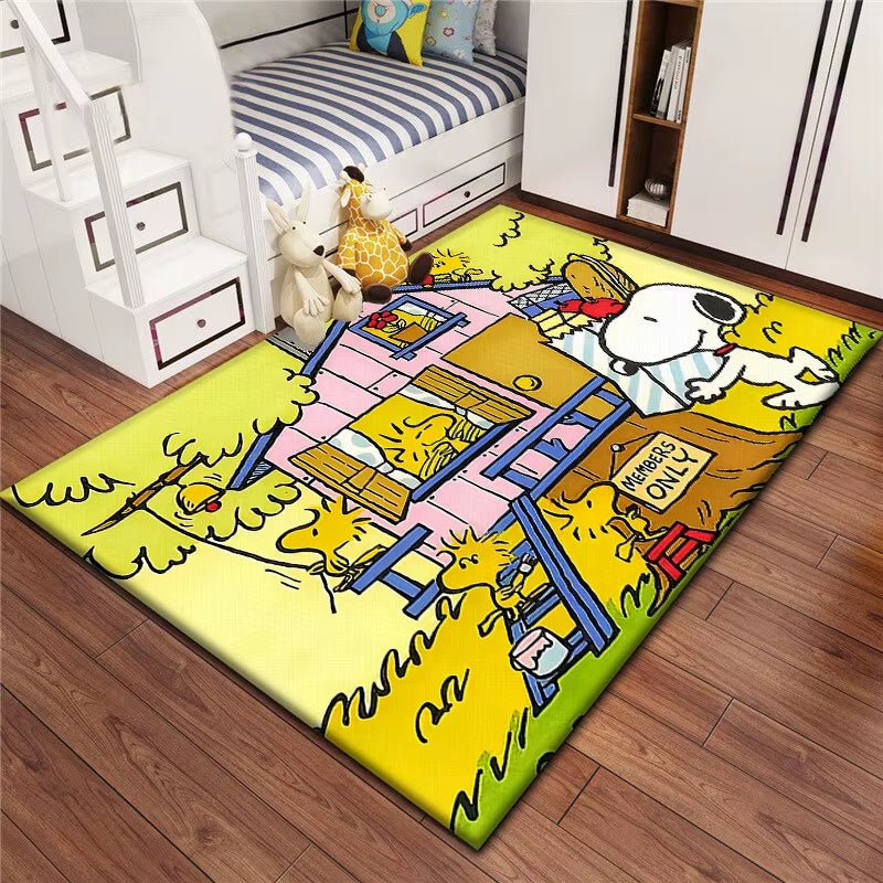 Snoopy Cartoon Cute Pattern Carpet for Children,Rugs for Bedroom,Living Room Floor Mat,Kitchen Mat,Mat,Bedroom Decor,Carpet,Home - FLUFFI