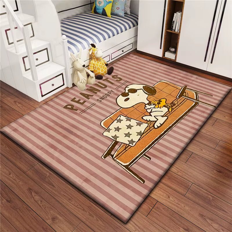 Snoopy Cartoon Cute Pattern Carpet for Children,Rugs for Bedroom,Living Room Floor Mat,Kitchen Mat,Mat,Bedroom Decor,Carpet,Home - FLUFFI