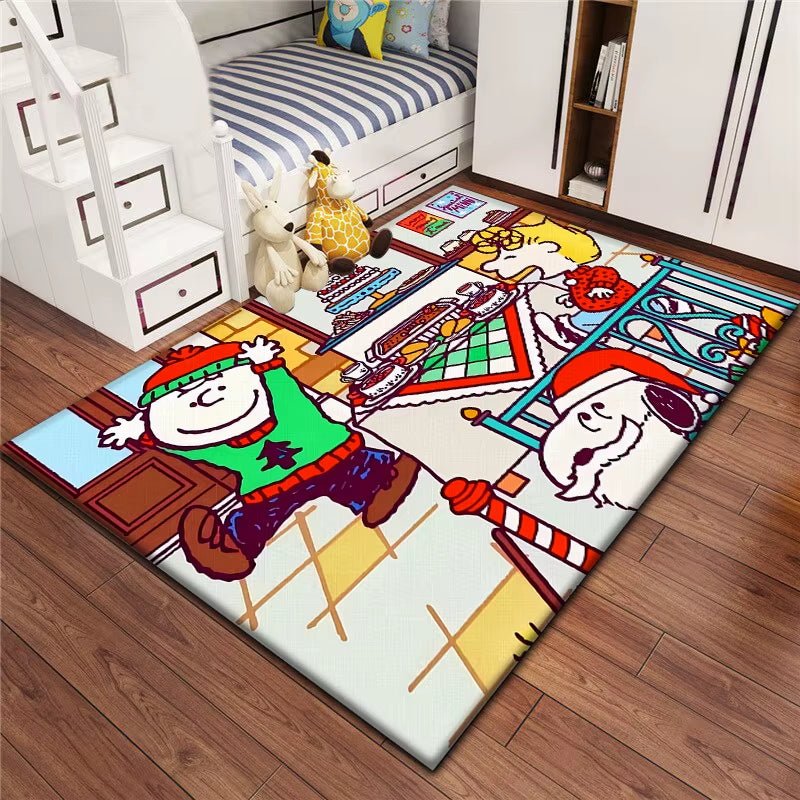 Snoopy Cartoon Cute Pattern Carpet for Children,Rugs for Bedroom,Living Room Floor Mat,Kitchen Mat,Mat,Bedroom Decor,Carpet,Home - FLUFFI
