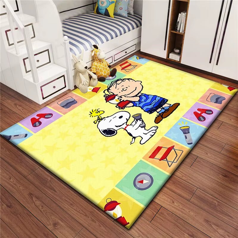 Snoopy Cartoon Cute Pattern Carpet for Children,Rugs for Bedroom,Living Room Floor Mat,Kitchen Mat,Mat,Bedroom Decor,Carpet,Home - FLUFFI