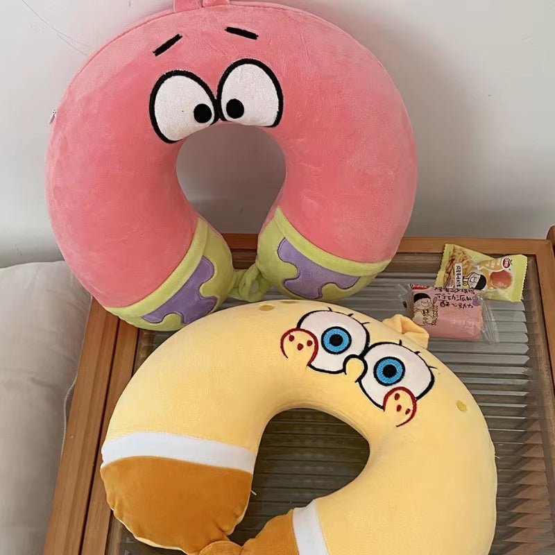 Spongebob Patrick Star Neck Pillows - U - Shaped Travel Pillow - FLUFFI