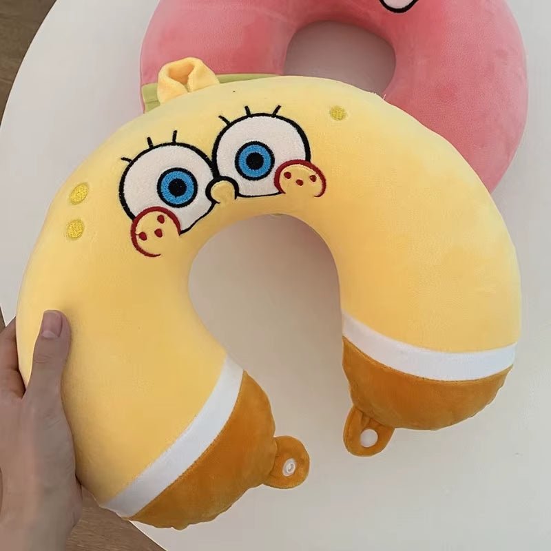 Spongebob Patrick Star Neck Pillows - U - Shaped Travel Pillow - FLUFFI
