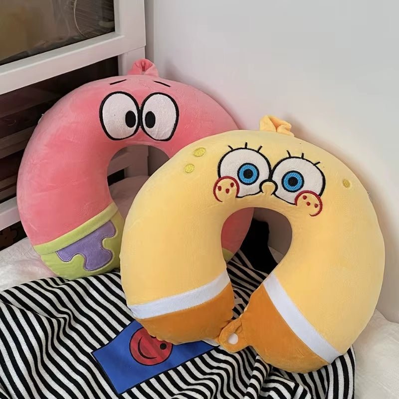 Spongebob Patrick Star Neck Pillows - U - Shaped Travel Pillow - FLUFFI