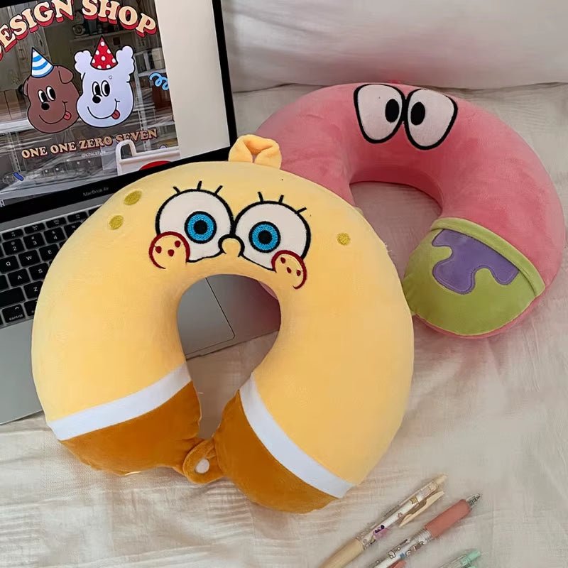Spongebob Patrick Star Neck Pillows - U - Shaped Travel Pillow - FLUFFI