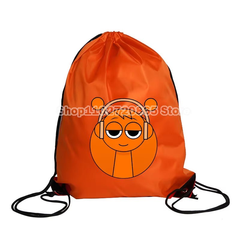 Sprunki Drawstring Bag Hot Game Cute Anime Boys Girls String Pocket Swimming Pool Clothes Shoes Storage Waterproof Backpack Gift - FLUFFI