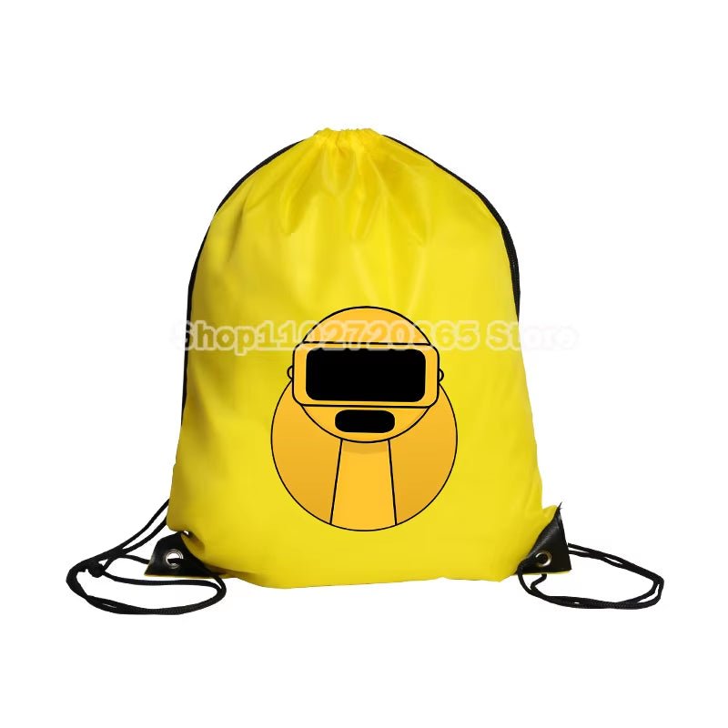 Sprunki Drawstring Bag Hot Game Cute Anime Boys Girls String Pocket Swimming Pool Clothes Shoes Storage Waterproof Backpack Gift - FLUFFI