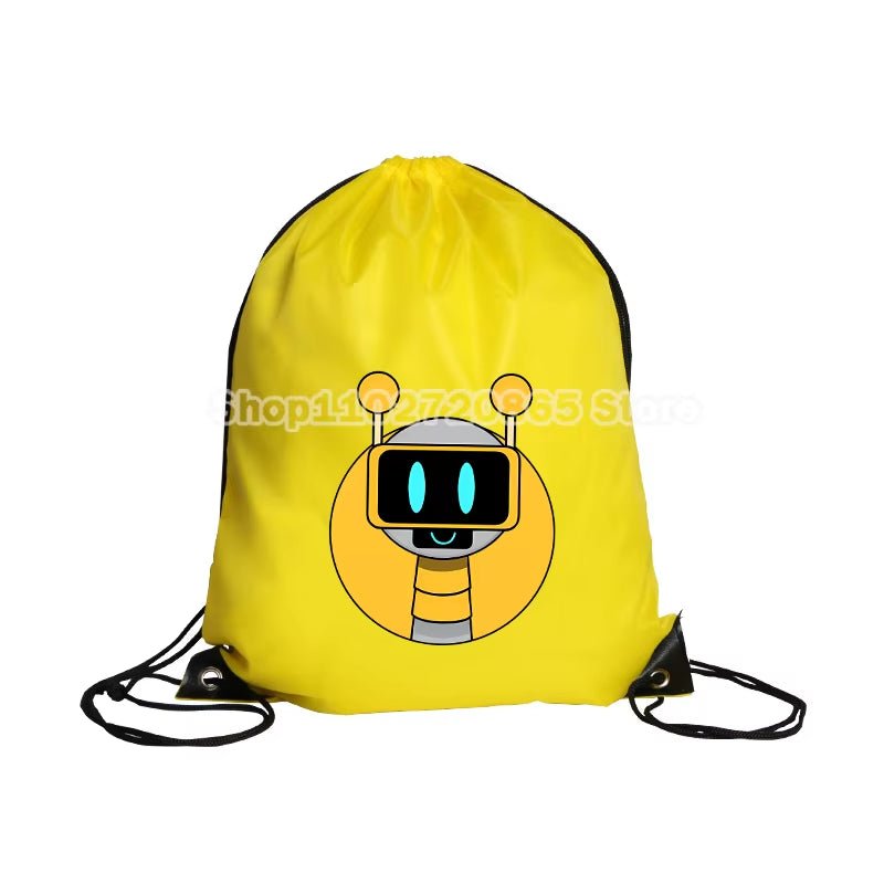 Sprunki Drawstring Bag Hot Game Cute Anime Boys Girls String Pocket Swimming Pool Clothes Shoes Storage Waterproof Backpack Gift - FLUFFI