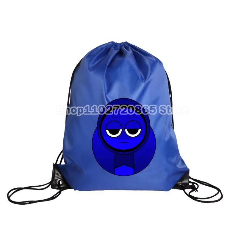 Sprunki Drawstring Bag Hot Game Cute Anime Boys Girls String Pocket Swimming Pool Clothes Shoes Storage Waterproof Backpack Gift - FLUFFI