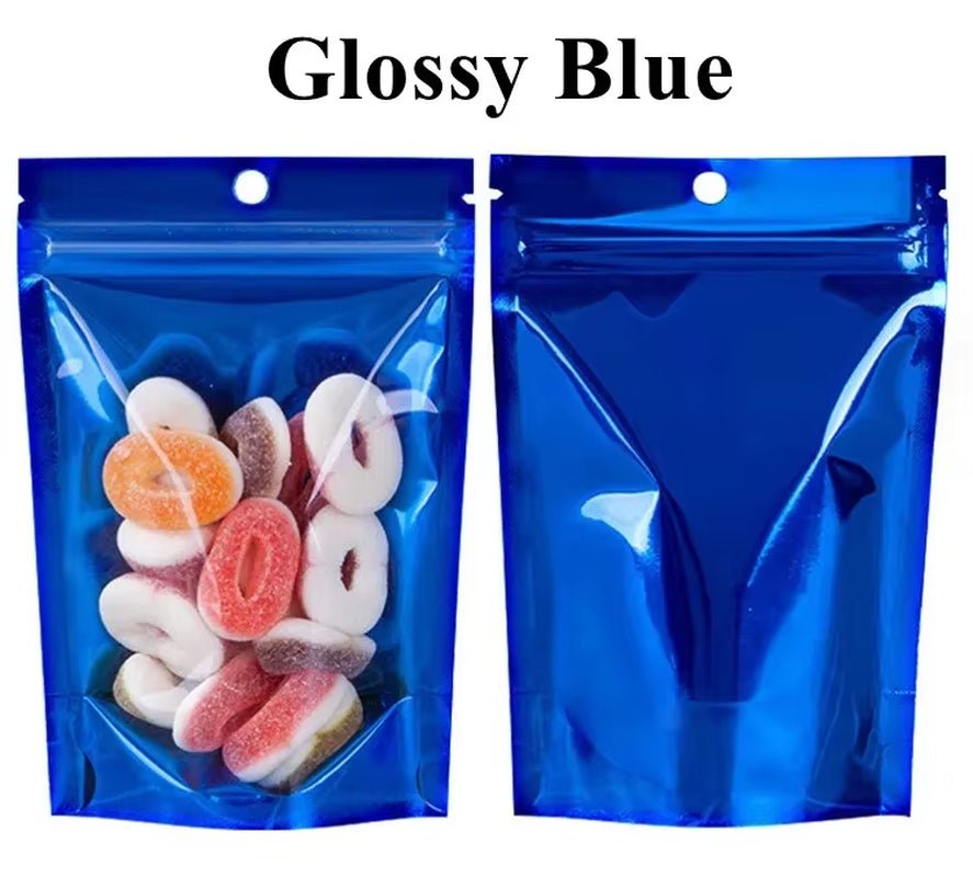 Stand up Clear Front Plastic Zip Lock Bag Resealable Wedding Snack Sugar Coffee Cereals Corn Spice Gifts Storage Pouches - FLUFFI