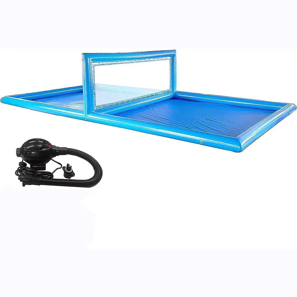 Stock - 33FT Commercial Grade PVC Inflatable Volleyball Court, Outdoor Volleyball Pool, Beach Water Field for Ourdoor Sport Game - FLUFFI