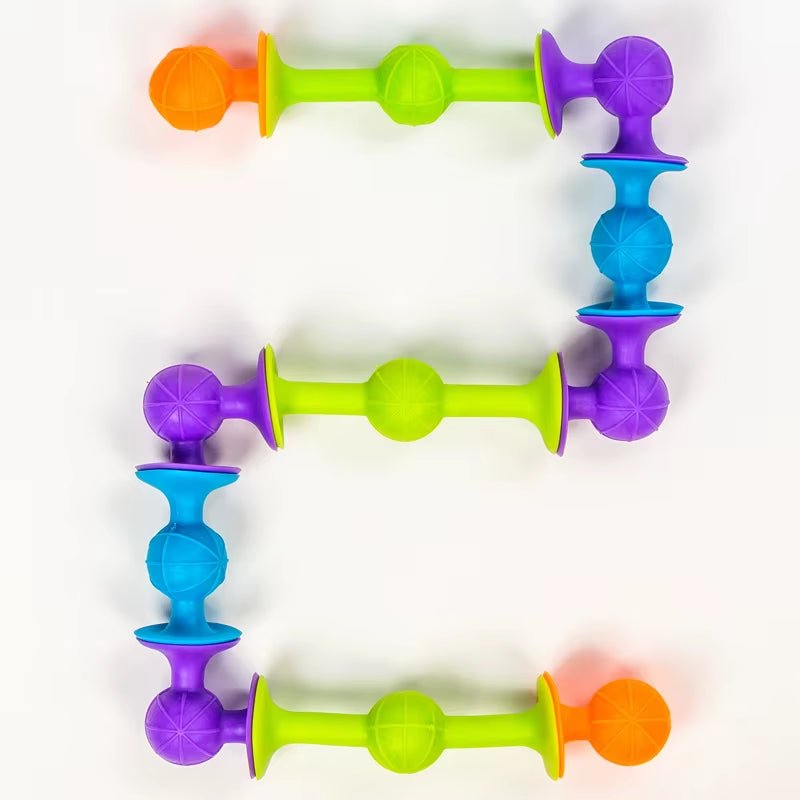 Suction Cup Toy, Soft Throw Darts Set,Building Blocks Pop Sucker Toy,Fidget Toy for Kids,Parent - Child Interactive Game - FLUFFI