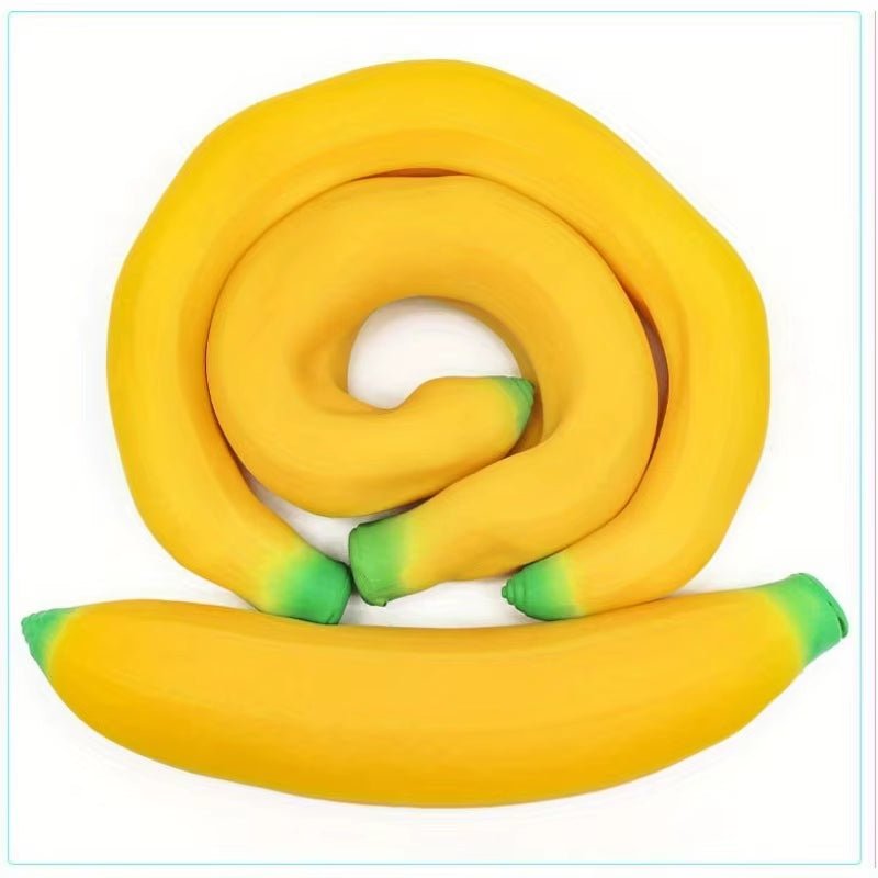 Super Stretchy Banana Simulation Banana Pull Knead Sand Filled with Fun Vent Decompressing Toy for Kids & Adults Hand Therapy - FLUFFI