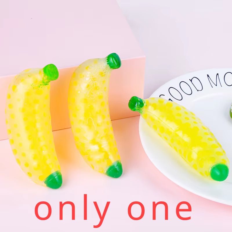 Super Stretchy Banana Simulation Banana Pull Knead Sand Filled with Fun Vent Decompressing Toy for Kids & Adults Hand Therapy - FLUFFI