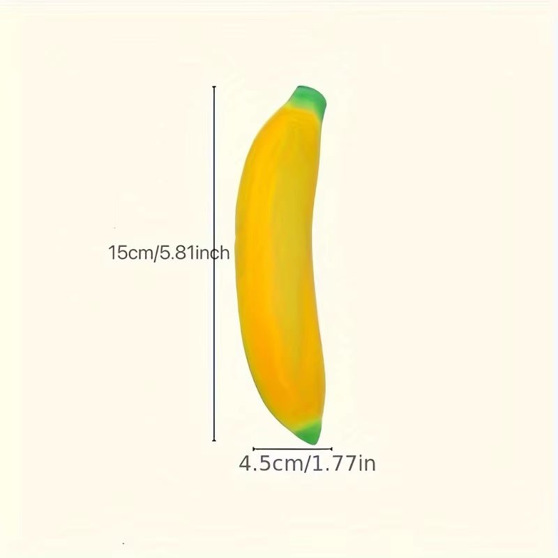 Super Stretchy Banana Simulation Banana Pull Knead Sand Filled with Fun Vent Decompressing Toy for Kids & Adults Hand Therapy - FLUFFI