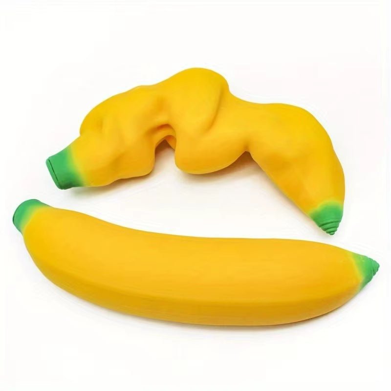 Super Stretchy Banana Simulation Banana Pull Knead Sand Filled with Fun Vent Decompressing Toy for Kids & Adults Hand Therapy - FLUFFI