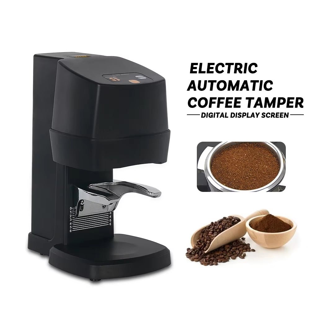 Tamper 58MM for Coffee Automatic Electric Bean Powder Flat Press Stainless Steel with Power Supply Tamper Coffee Tool - FLUFFI