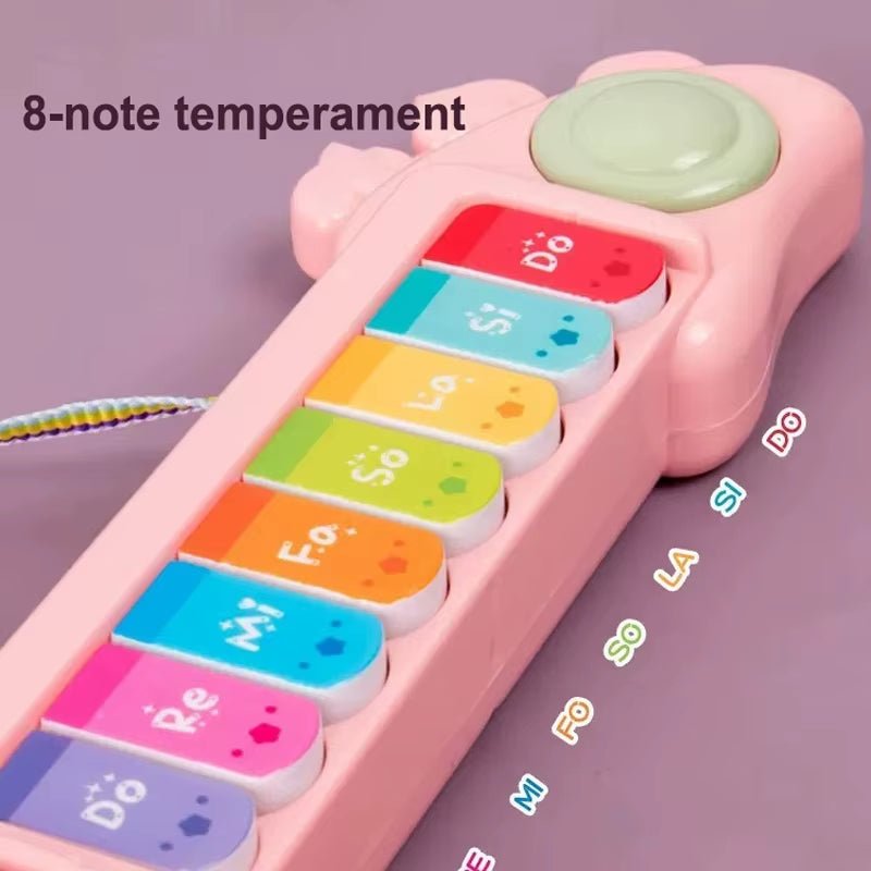 Three - Mode Children'S Electric Guitar Button Cartoon Toy Piano Children'S Early Education Educational Toy Musical Instrument - FLUFFI